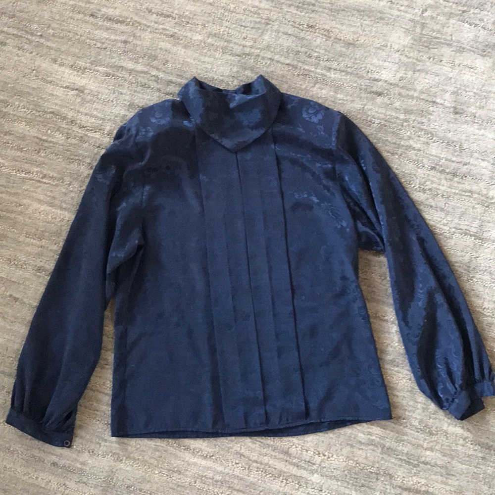 Claude Bennet navy blue blouse, size 10